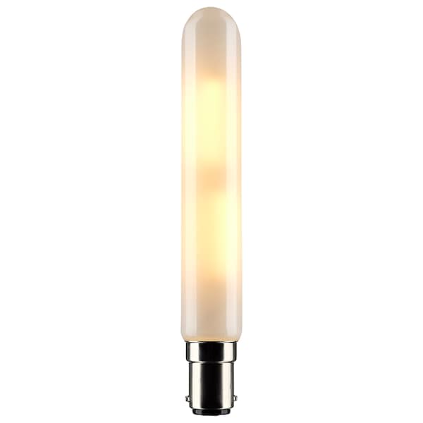 4 Watt T6.5 LED, Frosted, Double Contact Bayonet Base, 4000K, 360 Lumens, 120 Volt